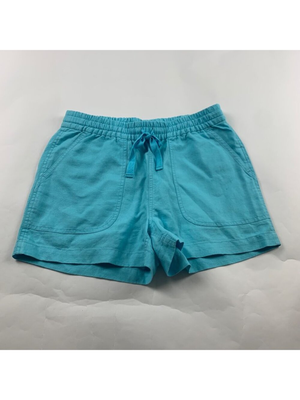 J. Crew Bright Turquoise Linen Blend Pull On Shorts XS